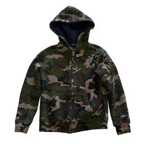 Polo Ralph Lauren Boy's 7 Camouflage Fleece Inner Zip Front Hoodie Jacket